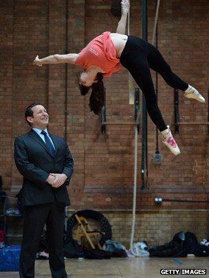 Ed Vaizey at the National Centre for Circus Arts in east London