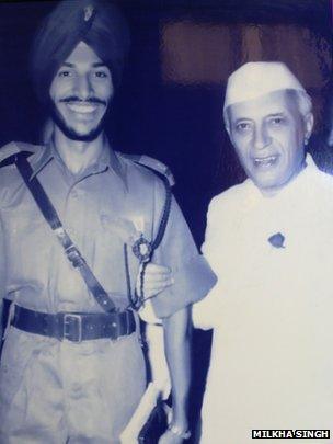 Singh with Prime Minister Jawaharlal Nehru