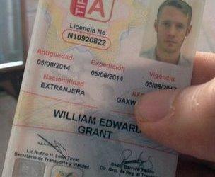 Will Grant's driving licence