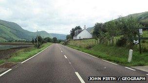 An A83 faisg air a' Chàrn Dubh.