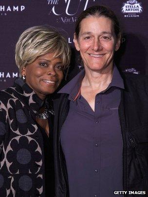 Bina Rothblatt (left) and Martine Rothblatt appeared in New York on 9 September 2014