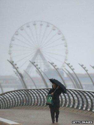 Stormy weather in Blackpool