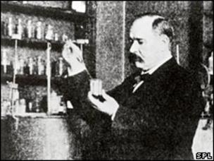 Svante Arrhenius in his lab