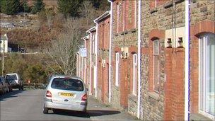 Penhydd Street in Pontrhydyfen