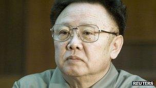 Late North Korean leader Kim Jong-il, pictured on 3 May 2011