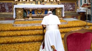 pope francis maggiore basilica maria santa private