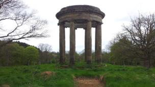 Hagley Hall's lost parkland walk to be restored - BBC News