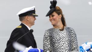 In pictures: Duchess of Cambridge launches liner - BBC News