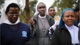 Nuns pray in Nairobi, 25 September 2013
