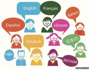 Graphic of speech bubbles in different languages