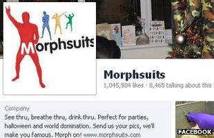 Morphsuits Facebook page screenshot