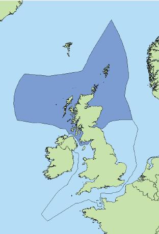 UK Continental Shelf and Scottish Boundary. Source: Scottish Government Marine Directorate