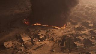 Incendio en Qayyarah