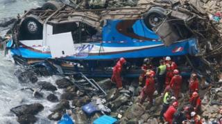 pérou,accident,route,car,voiture,falaise