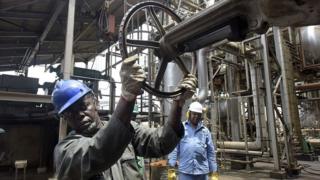 Oil workers