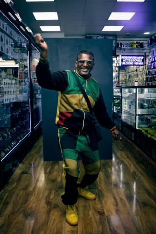 Portrait of a man in a shop