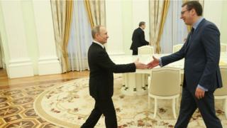 Сусрет Александра Вучића и Владимира Путина