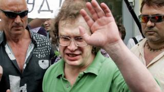 Mavrodi as im dey comot from Matrosskaya Tishina prison for Moscow, 22 May 2007