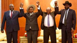 Riik Machaar, Yuweerii Museveenii, Omas Al Bashir fi SAlva Kiir
