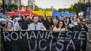 Romanya protesto