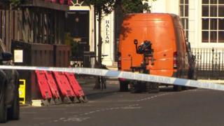 The van parked outside the BBC