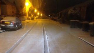 Snow fell overnight in Lurgan