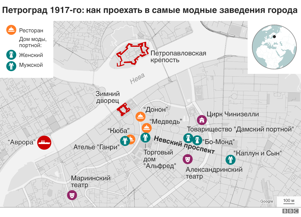 Карта петербурга 1917 года