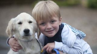 Mason Hale and puppy Storm