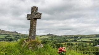 A cross on a grave