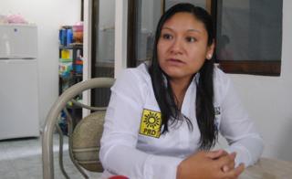 Aracely Garcia Lagunas, candidata a diputada local por el PRD.