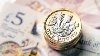 Stack of pound coins