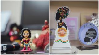 Detalhes de objetos no escritório da major Denice Santiago