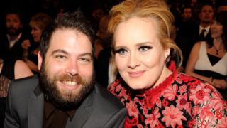 Adele and Simon Konecki at the Grammy Awards in 2013