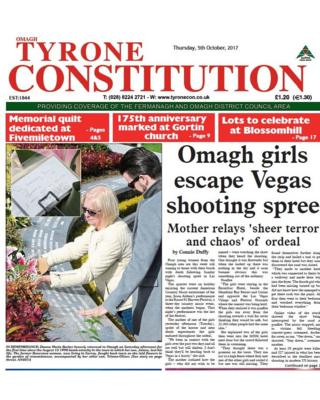 Front page of the Tyrone Constitution