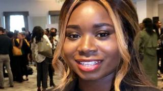 Kike Oniwinde en un evento de Black Young Professional (BYP) Network.