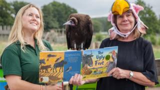 Julia Donaldson (right) at Blair Drummond Safari Park