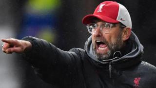 Liverpool manager Jurgen Klopp reacts during a Premier League match