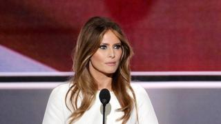 Melania Trump en la Convención Nacional Republicana, en Cleveland, Ohio, en julio de 2016