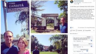 Post na página de Eduardo Bolsonaro