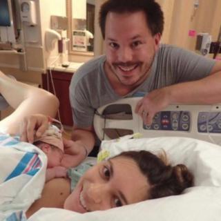 Cara, Jeff e sua bebê