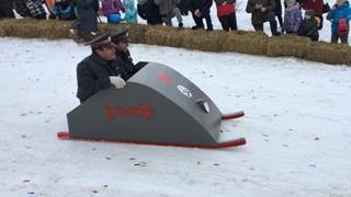 Сани в виде локомотива