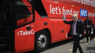 Борис Джонсон во время кампании по референдуму