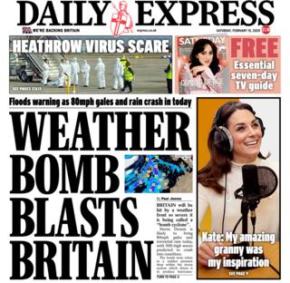 Daily Express front page