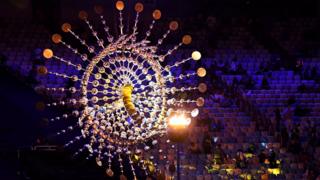 La llama olímpica en el Maracaná.