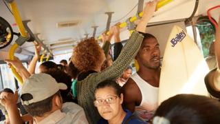 Ônibus lotado no Rio de Janeiro
