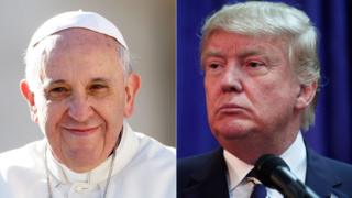 フランシスコ法王とトランプ氏
