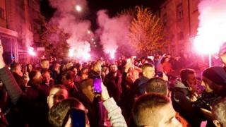 Proslava pobede liste Samoopredeljenje