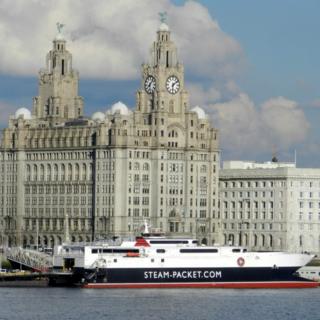 The Manannan fast-craft in Douglas harbour