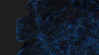 Lancashire - running routes (by Strava users 2015)
