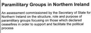 Военизированные группы в Северной Ирландии на обложке отчета